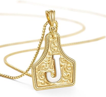 Western Cowgirl Initial Necklace