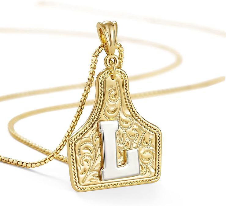 Western Cowgirl Initial Necklace