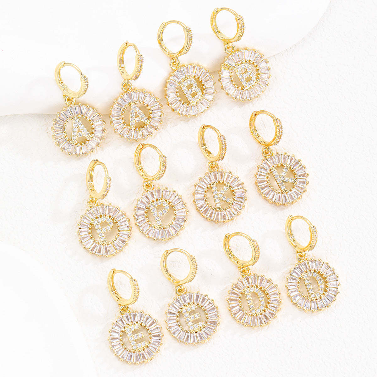 【LAST DAY 49% OFF】Initial Letter Pendant Earrings