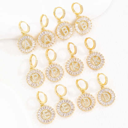 【LAST DAY 49% OFF】Initial Letter Pendant Earrings