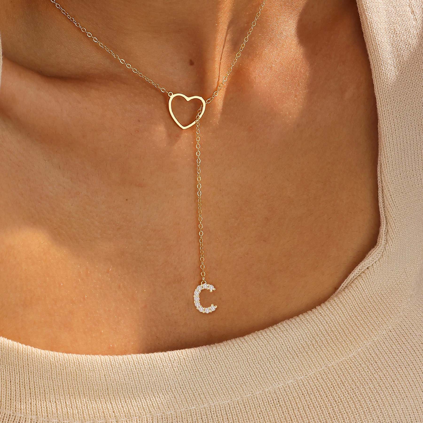 🔥Limited Inventory Available⚡Letter Heart Design Personalized Trendy Charm Necklaces