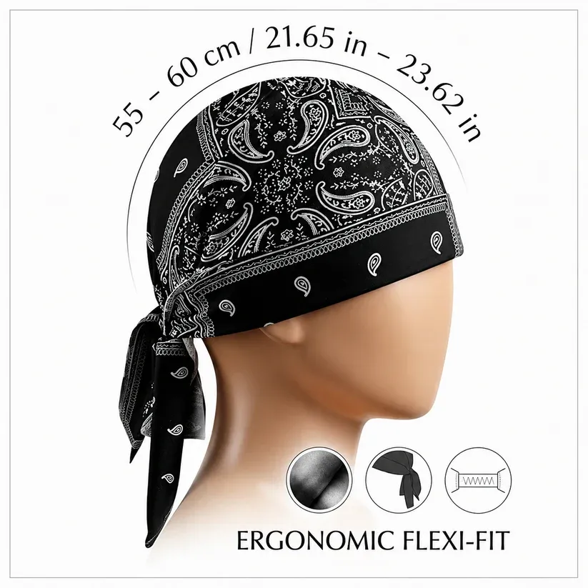 🔥 45% OFF 2‑Pack Elastic Cycling Sports Cap – Sweat‑Wicking Helmet Line