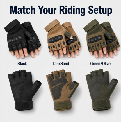 Motorcycle Riding Protective Tactical Half-Finger Gloves