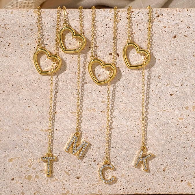🔥Limited Inventory Available⚡Letter Heart Design Personalized Trendy Charm Necklaces