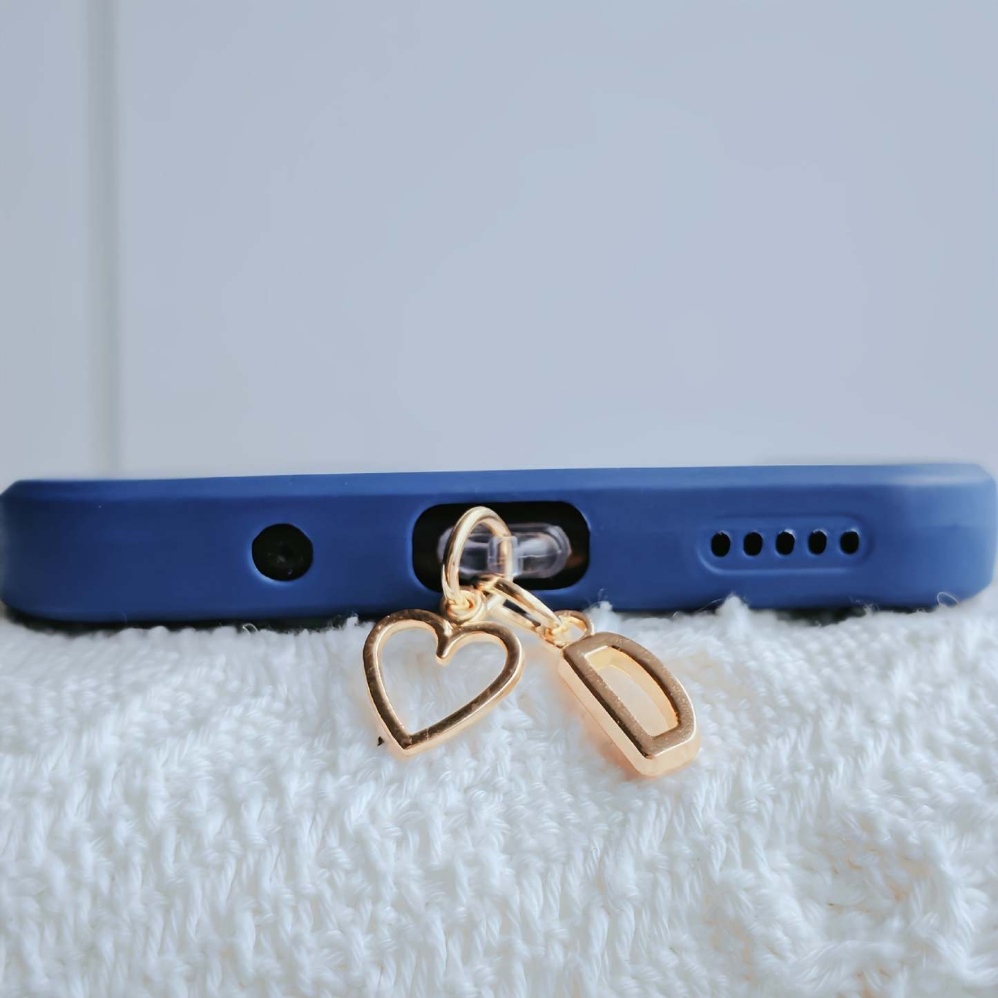 ⏰$9.99 ONLY ONE DAY🔥A-Z Letter Pendant Stylish Heart-Shaped Charging Port Dust Cover