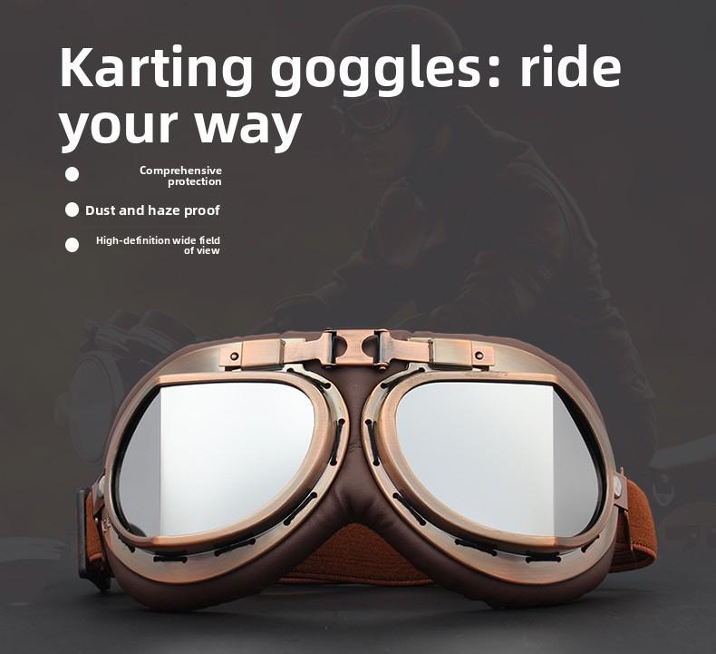 Vintage Harley bronze goggles motorcycle helmet goggles outdoor windproof sand proof off-road riding glasses Vintage Harley bronze goggles motorcycle helmet goggles outdoor windproof sand proof off-road riding glasses