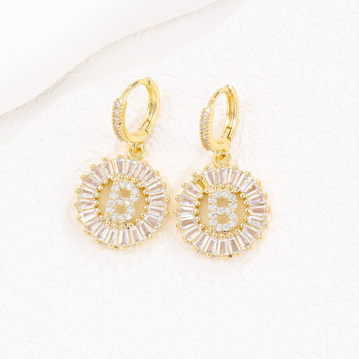 【LAST DAY 49% OFF】Initial Letter Pendant Earrings