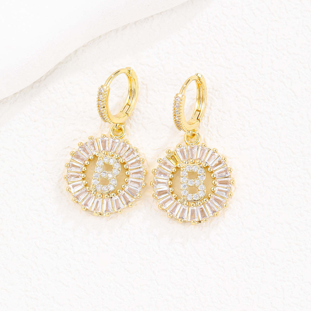 【LAST DAY 49% OFF】Initial Letter Pendant Earrings