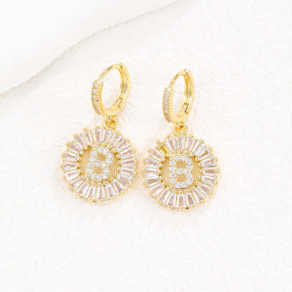 【LAST DAY 49% OFF】Initial Letter Pendant Earrings