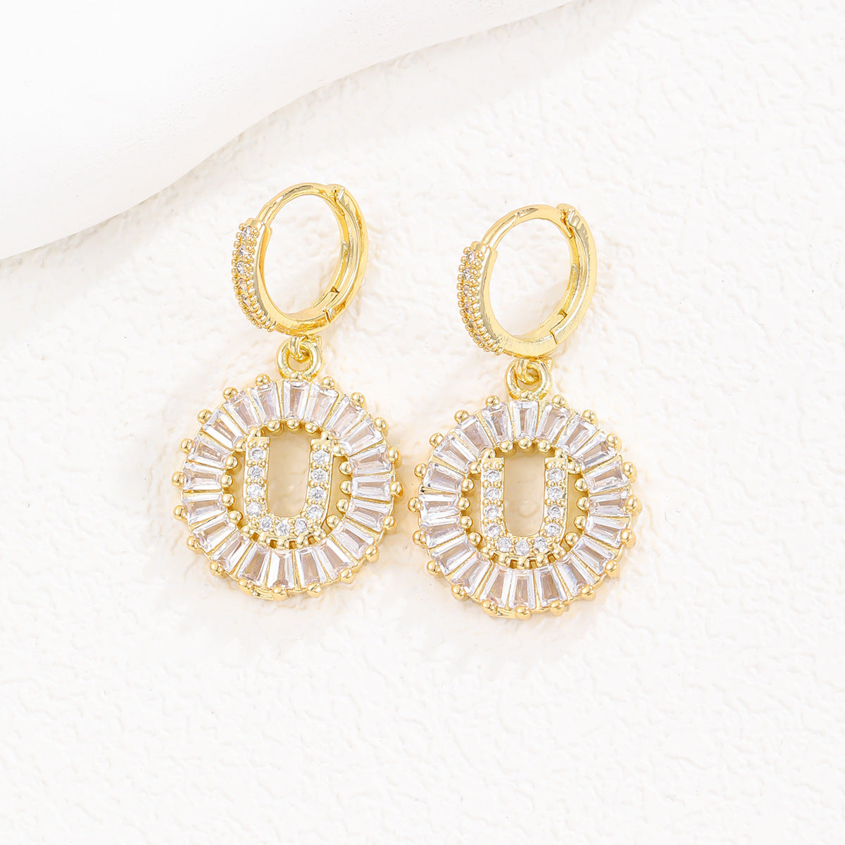 【LAST DAY 49% OFF】Initial Letter Pendant Earrings