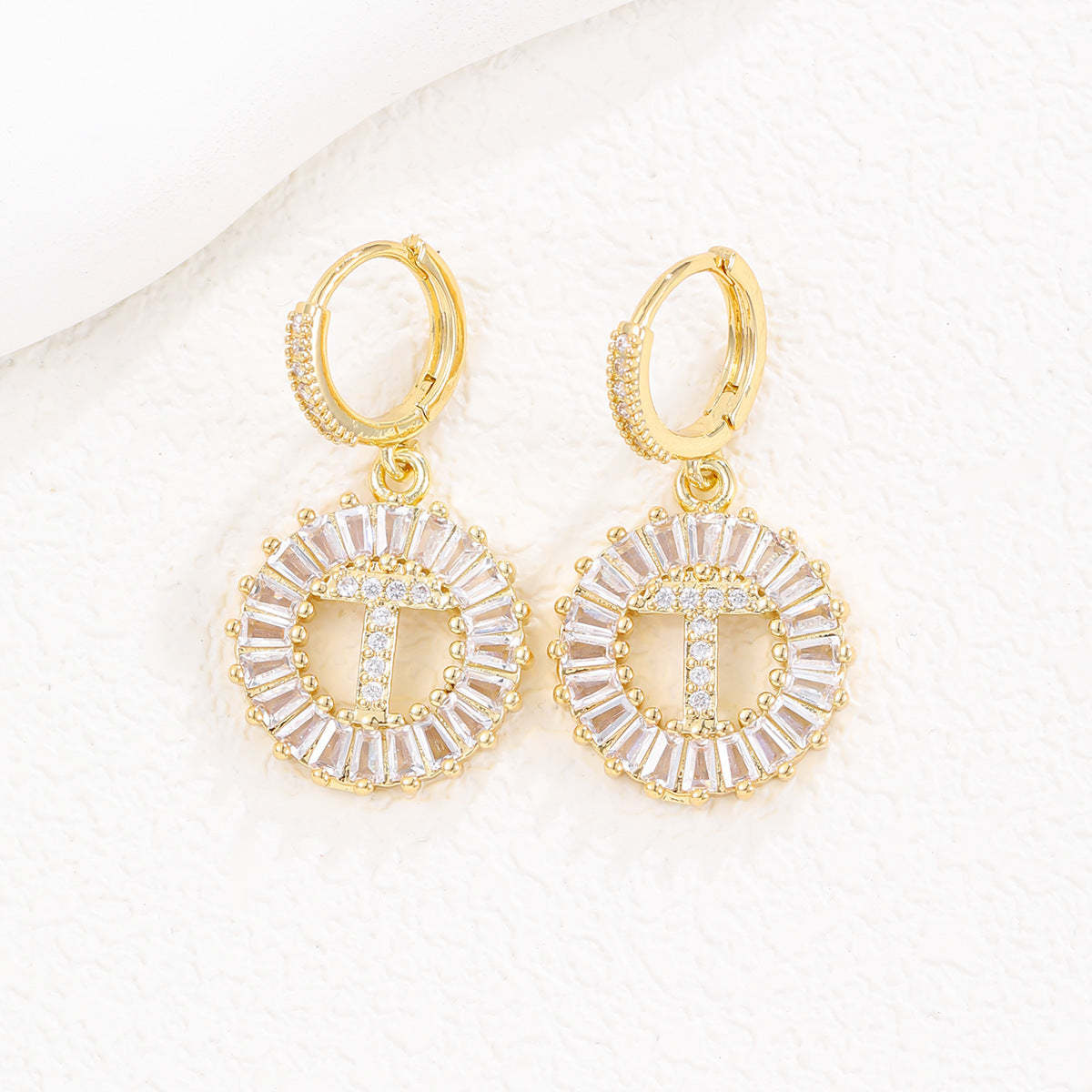 【LAST DAY 49% OFF】Initial Letter Pendant Earrings