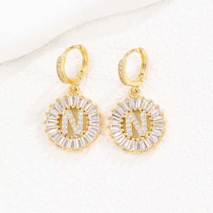 【LAST DAY 49% OFF】Initial Letter Pendant Earrings