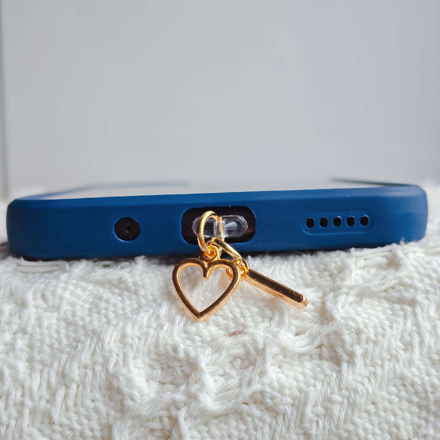 ⏰$9.99 ONLY ONE DAY🔥A-Z Letter Pendant Stylish Heart-Shaped Charging Port Dust Cover