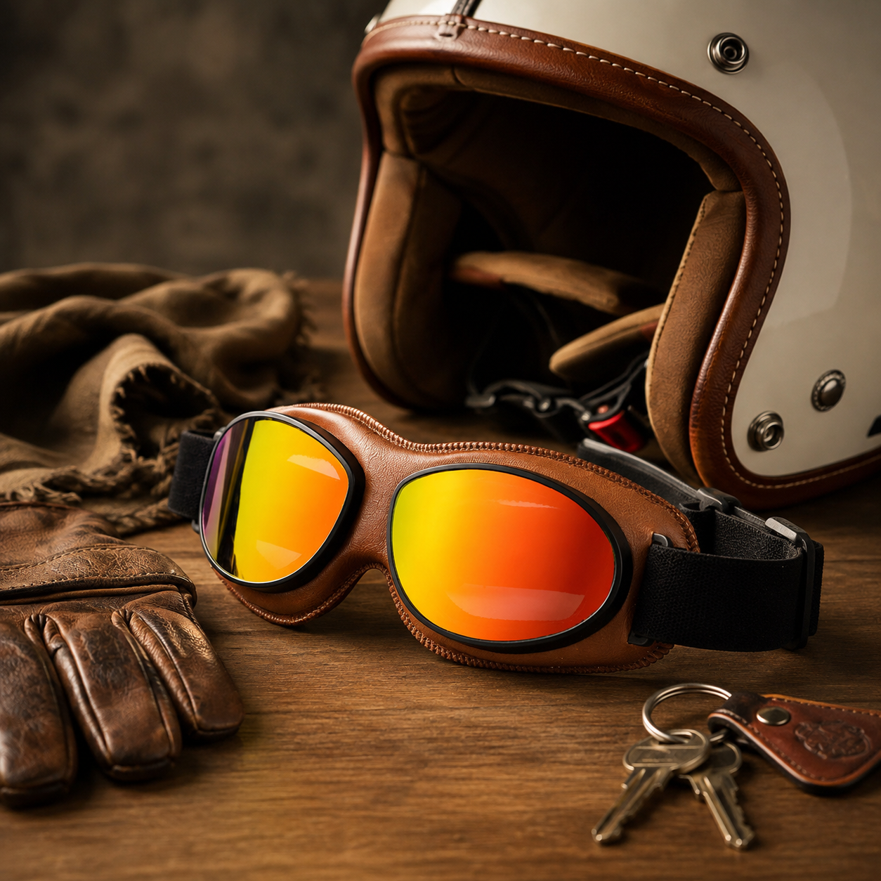 Vintage Rider Aviator Goggles