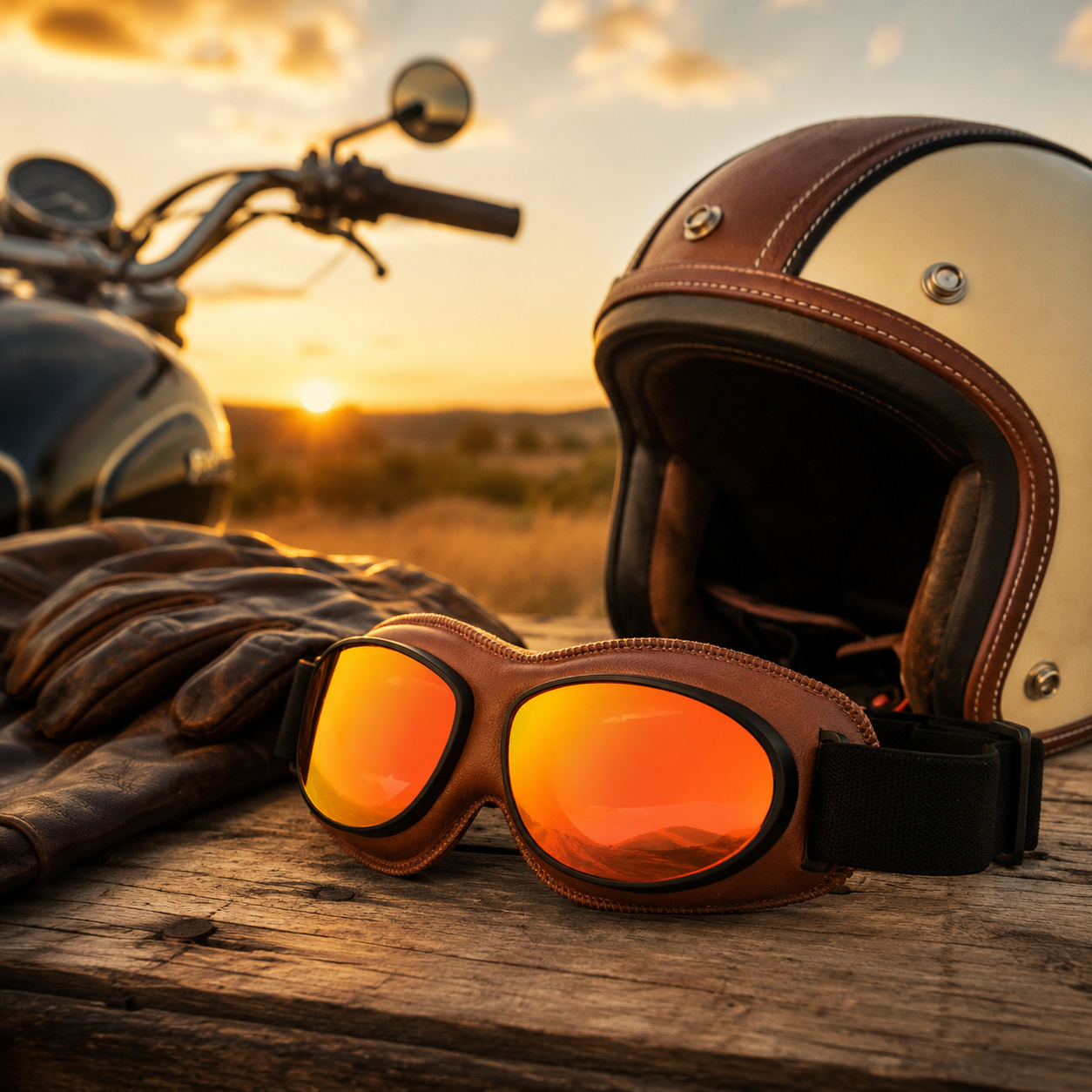 Vintage Rider Aviator Goggles