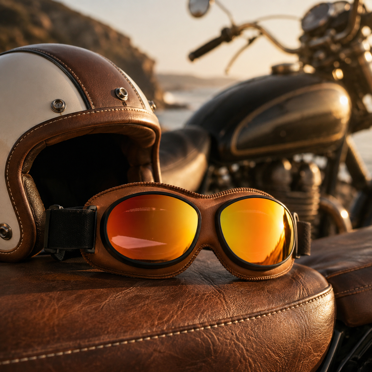 Vintage Rider Aviator Goggles
