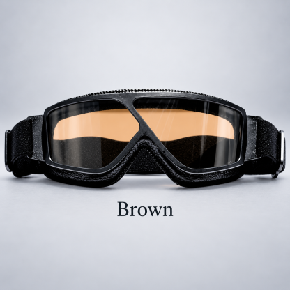 T16 Vintage Aviator Motorcycle Goggles – Windproof Padded Riding Eyewear