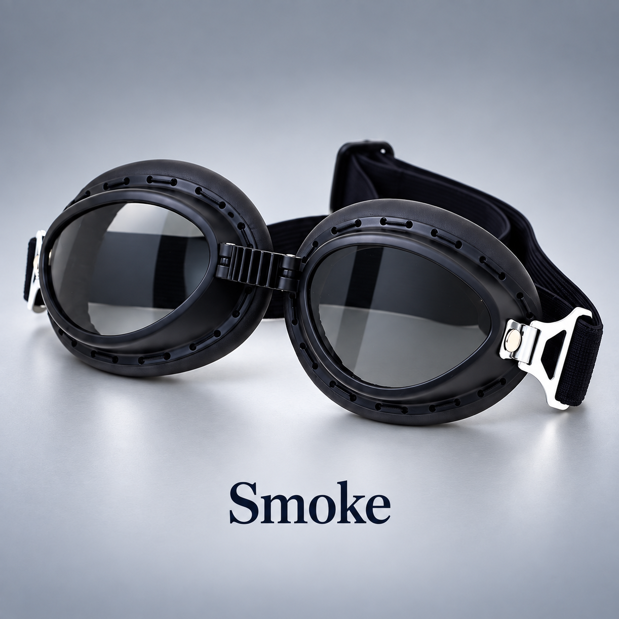 T07 Retro Motorcycle Goggles with Padded Eye Cups & Adjustable Strap