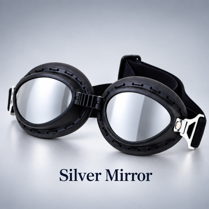 T07 Retro Motorcycle Goggles with Padded Eye Cups & Adjustable Strap