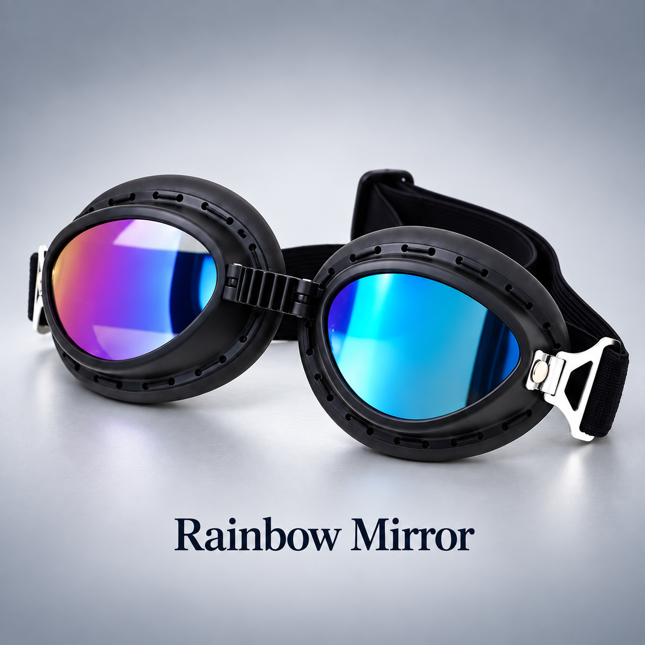 T07 Retro Motorcycle Goggles with Padded Eye Cups & Adjustable Strap