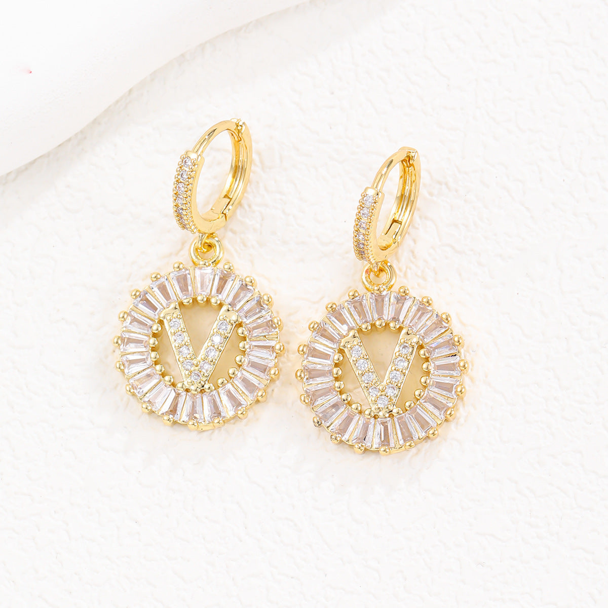 【LAST DAY 49% OFF】Initial Letter Pendant Earrings