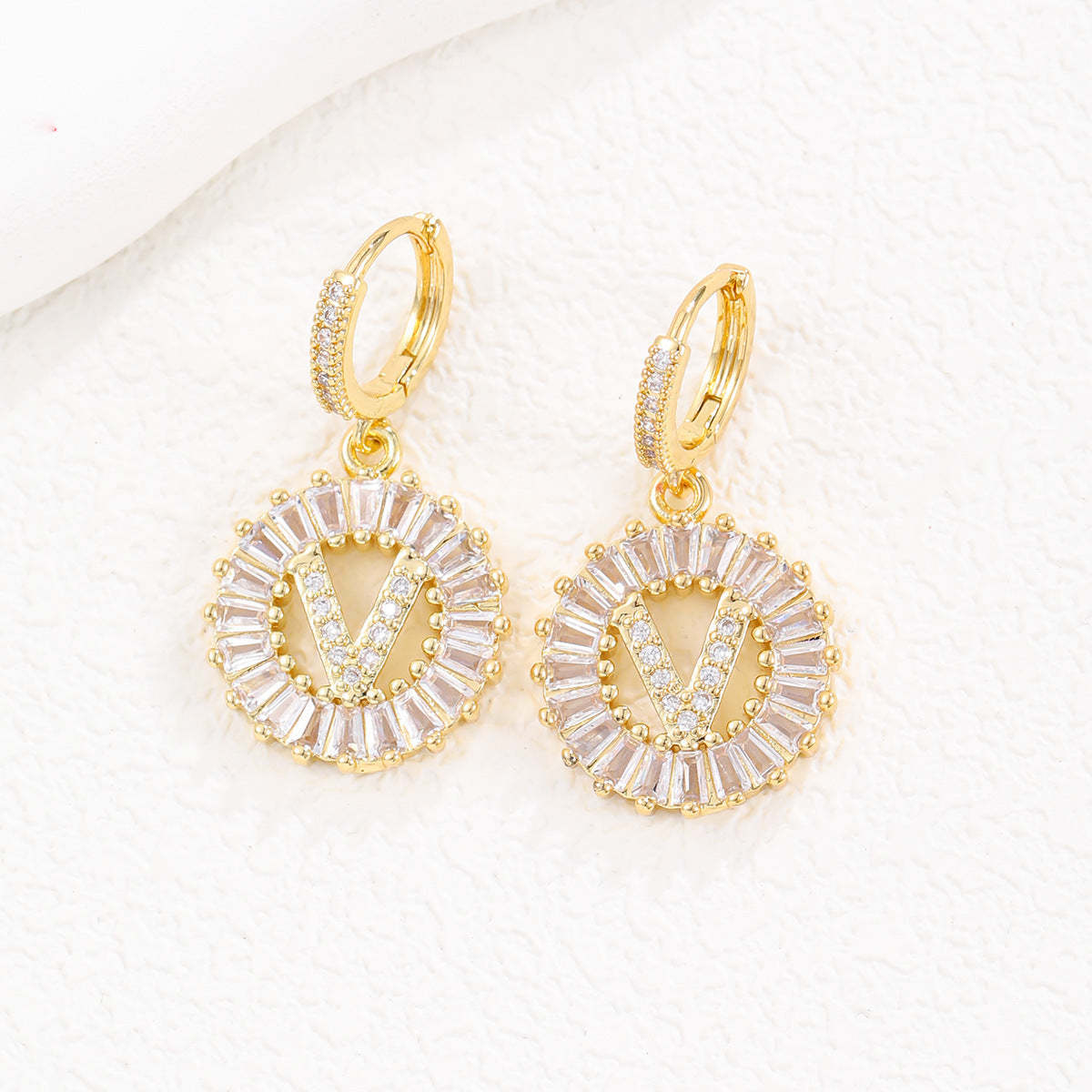 【LAST DAY 49% OFF】Initial Letter Pendant Earrings