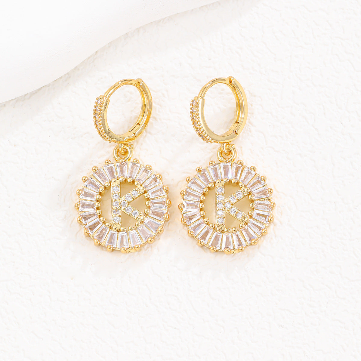 【LAST DAY 49% OFF】Initial Letter Pendant Earrings