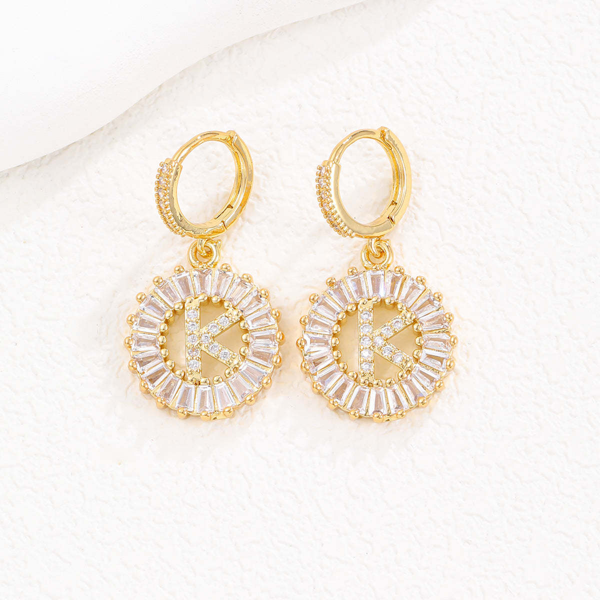 【LAST DAY 49% OFF】Initial Letter Pendant Earrings