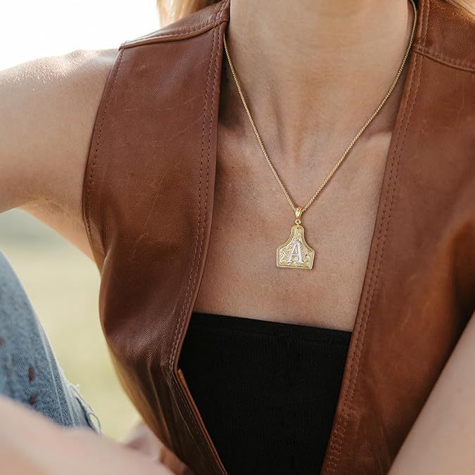 Western Cowgirl Initial Necklace
