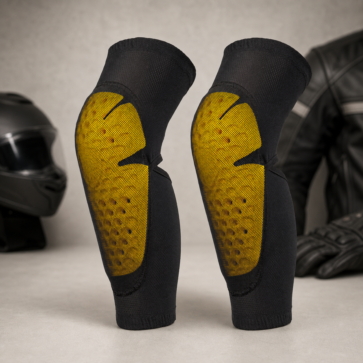 Yellow and black padded riding sleeve option