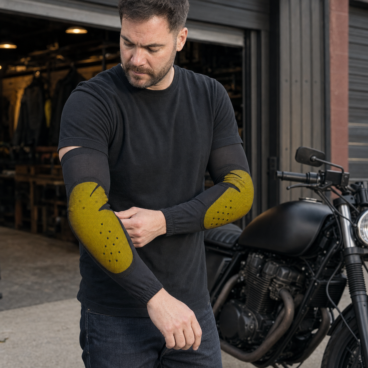 Summer Ice Silk Cooling Motorcycle Elbow Guards - Breathable Mesh Arm Protection Sleeves for Hot Weather