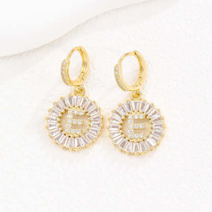 【LAST DAY 49% OFF】Initial Letter Pendant Earrings