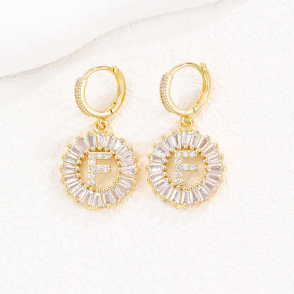 【LAST DAY 49% OFF】Initial Letter Pendant Earrings