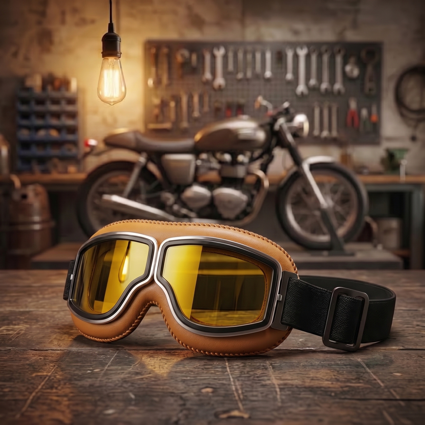 🔥 OTG Vintage Motorcycle Goggles (Fits Over Glasses)