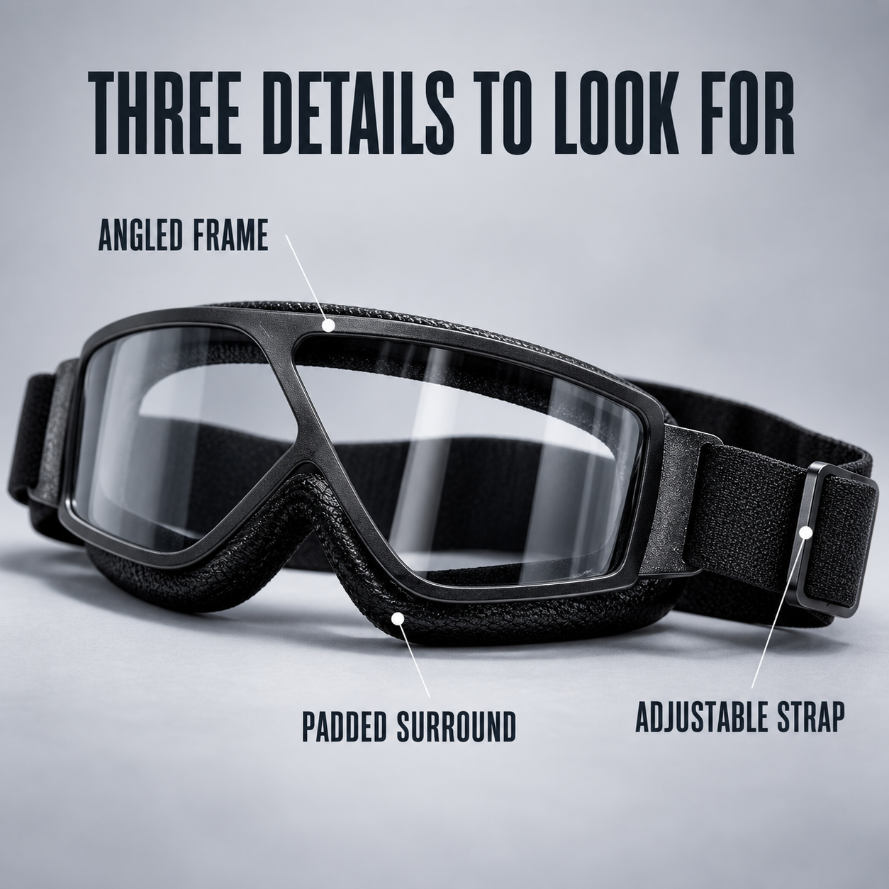 T16 Vintage Aviator Motorcycle Goggles – Windproof Padded Riding Eyewear