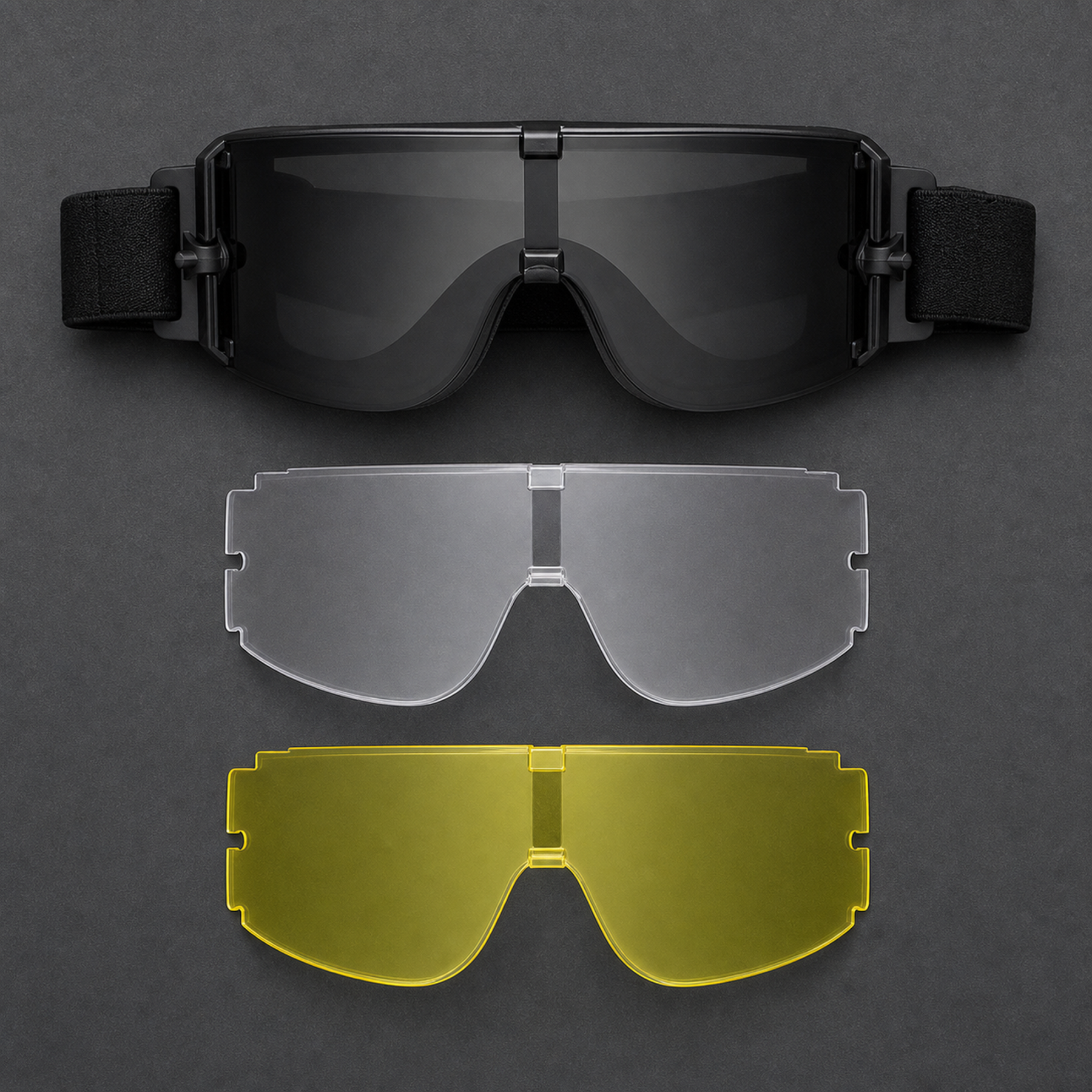 Interchangeable Lens Wraparound Rider Goggles