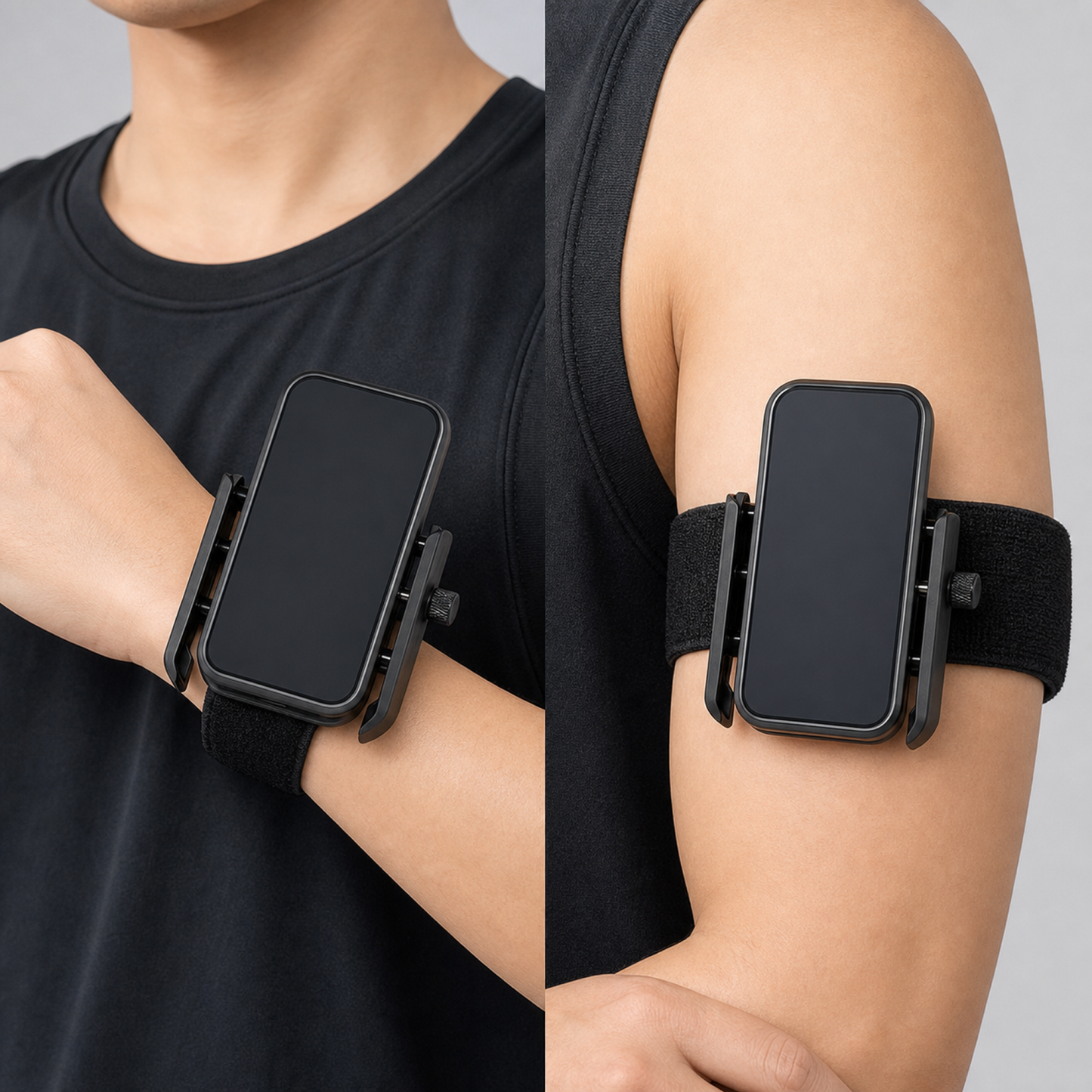 360-Degree Rotating Wrist & Arm Phone Holder with Locking Side Clamps