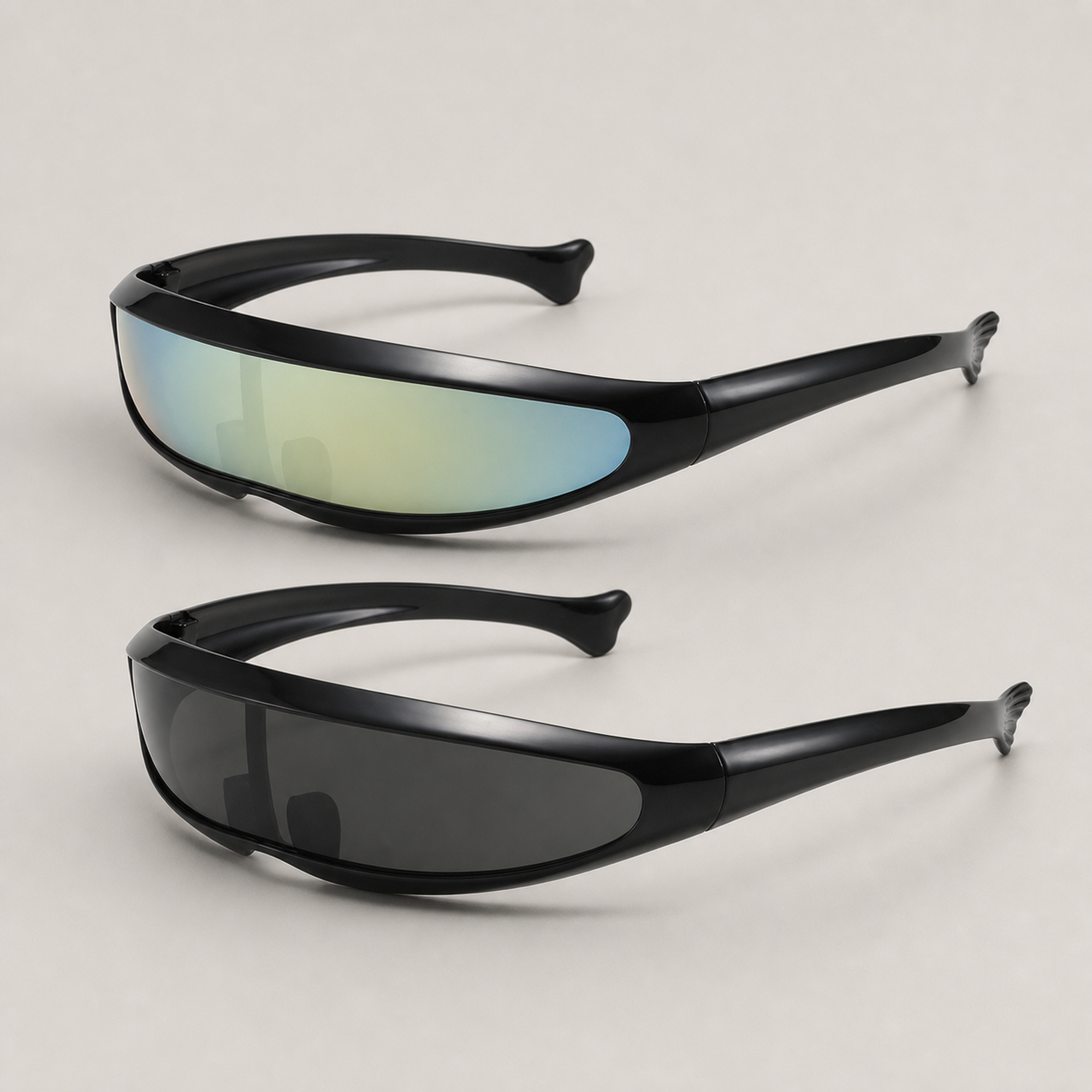 Low-Profile Wraparound Motorcycle Sunglasses