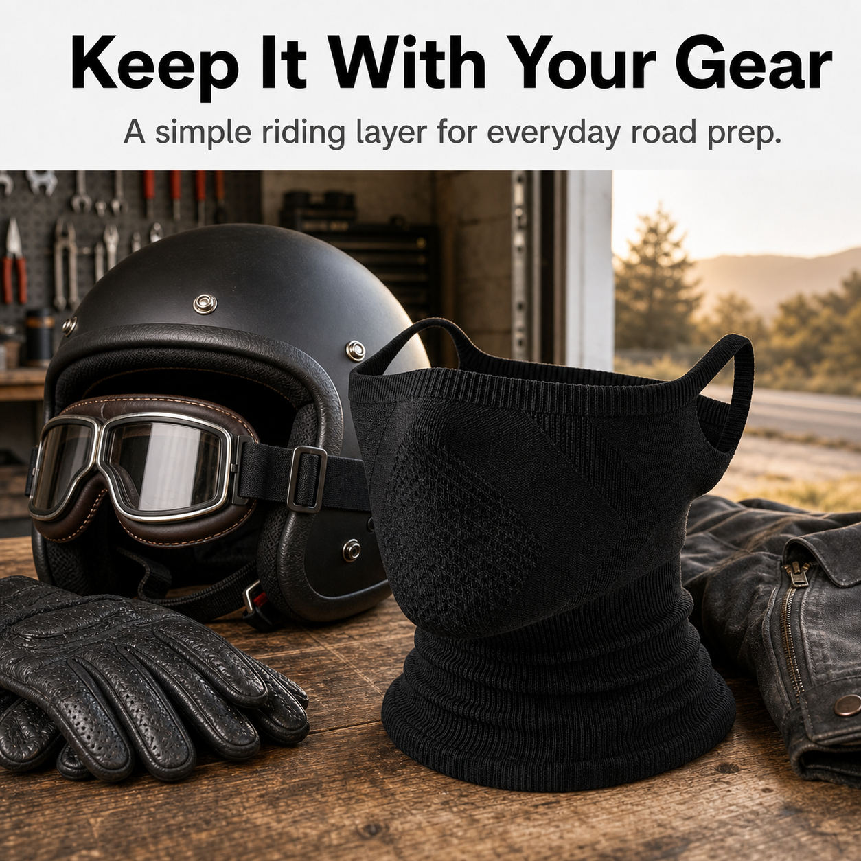 Motorcycle face cover for everyday riding