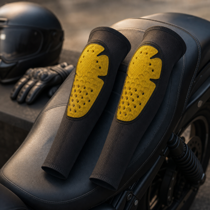 Summer Ice Silk Cooling Motorcycle Elbow Guards - Breathable Mesh Arm Protection Sleeves for Hot Weather