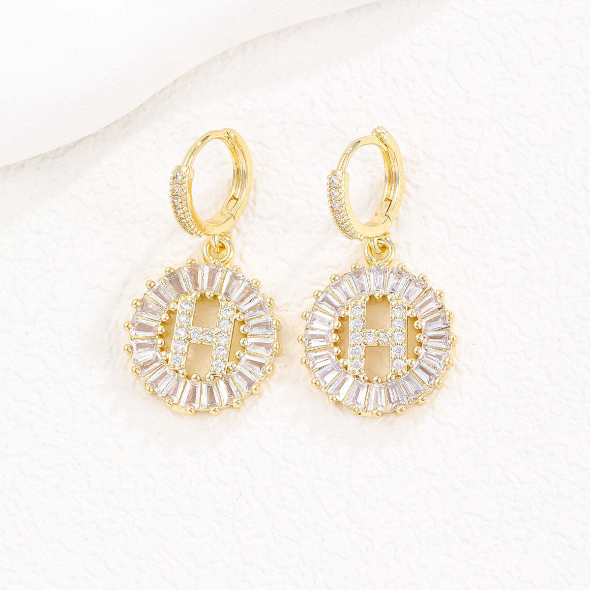 【LAST DAY 49% OFF】Initial Letter Pendant Earrings