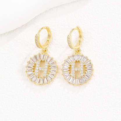 【LAST DAY 49% OFF】Initial Letter Pendant Earrings