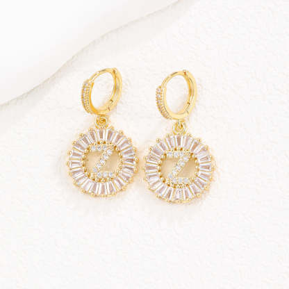 【LAST DAY 49% OFF】Initial Letter Pendant Earrings