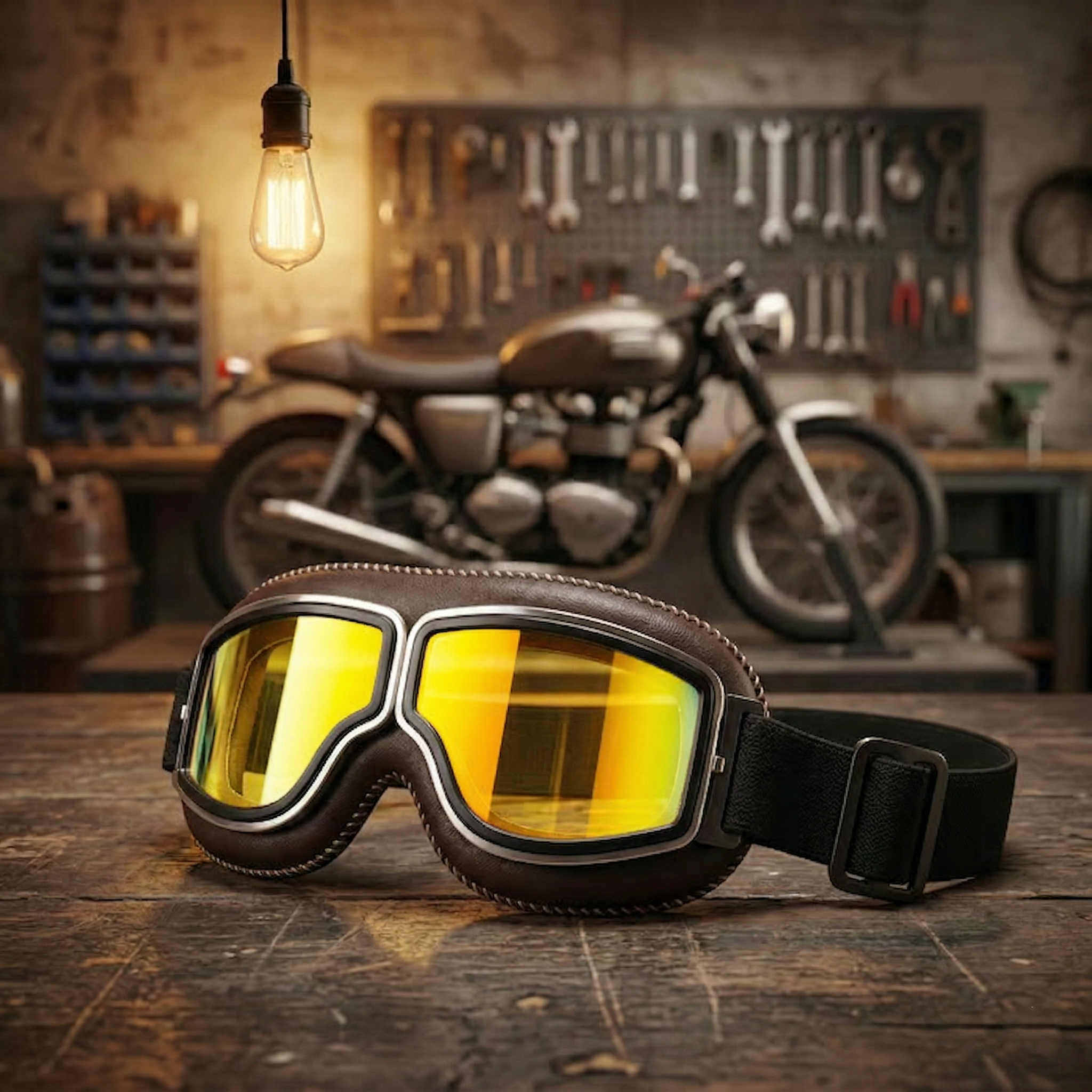 🔥 OTG Vintage Motorcycle Goggles (Fits Over Glasses)