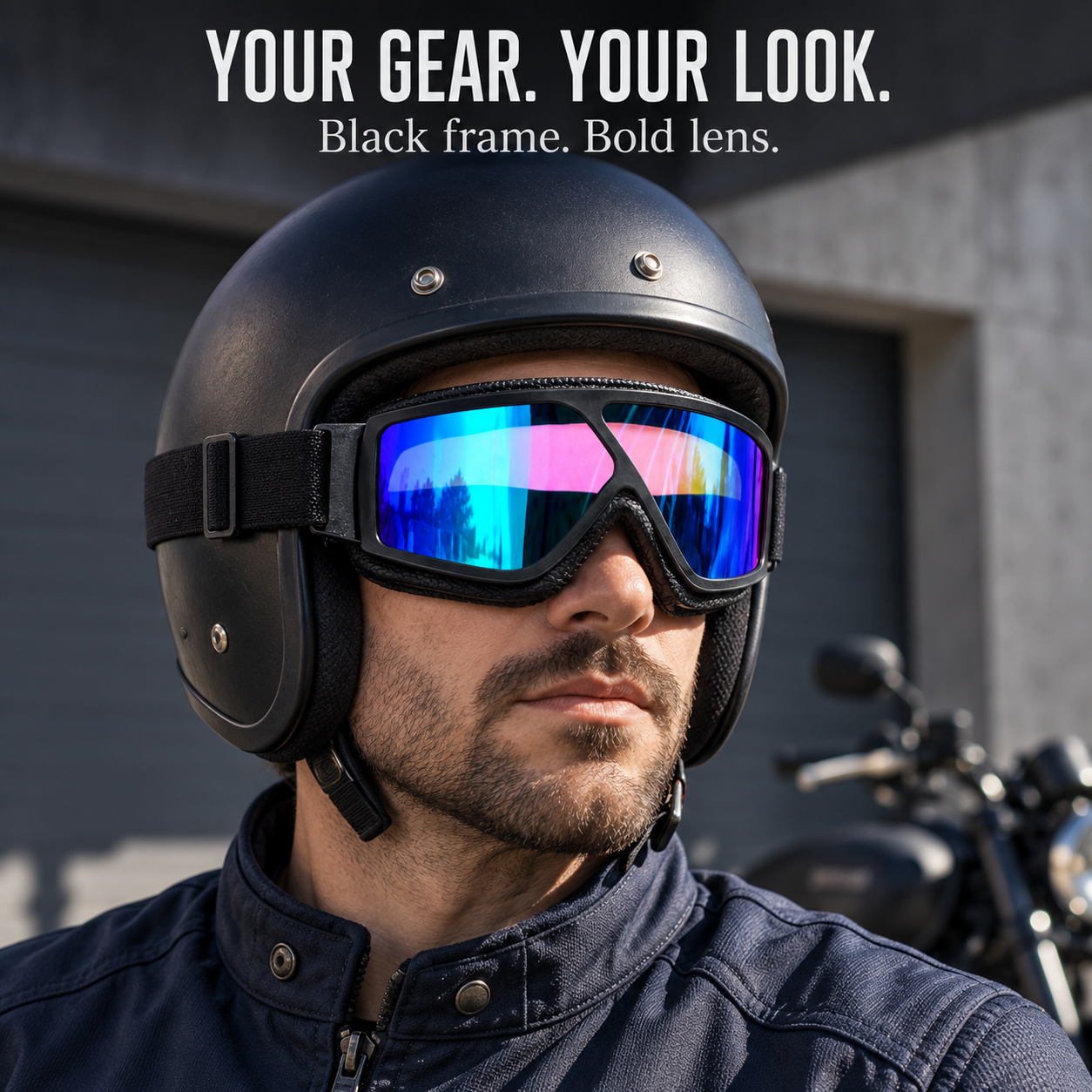 T16 Vintage Aviator Motorcycle Goggles – Windproof Padded Riding Eyewear