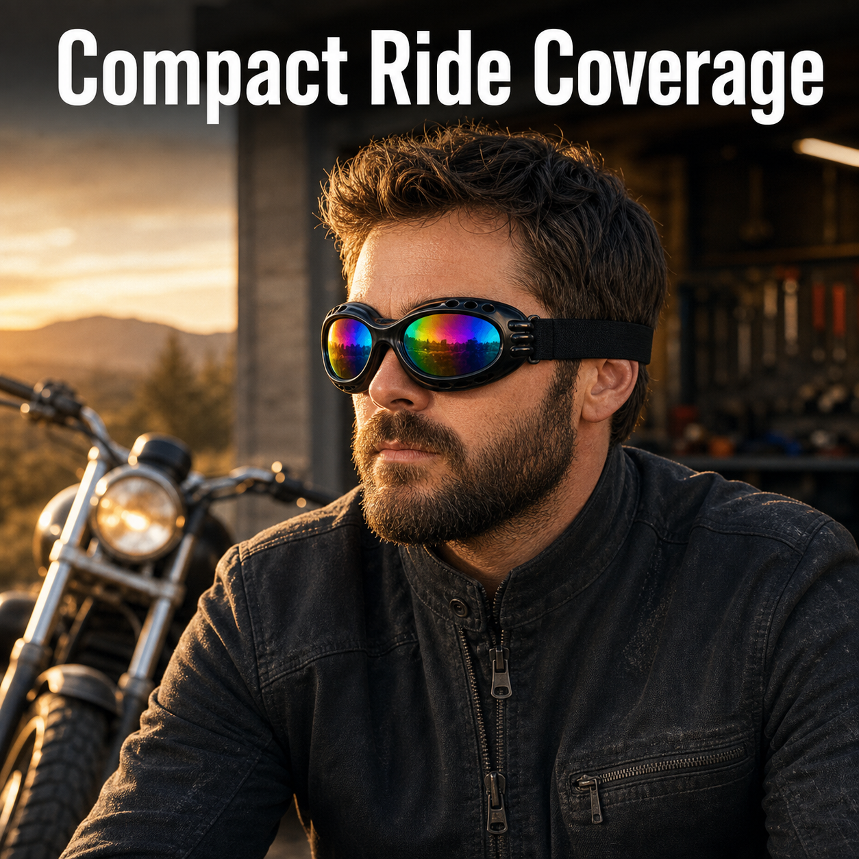 Motorcycle Goggles, Anti-UV Windproof Dustproof Dirt Bike ATV Ski Goggles