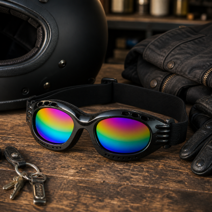 Motorcycle Goggles, Anti-UV Windproof Dustproof Dirt Bike ATV Ski Goggles