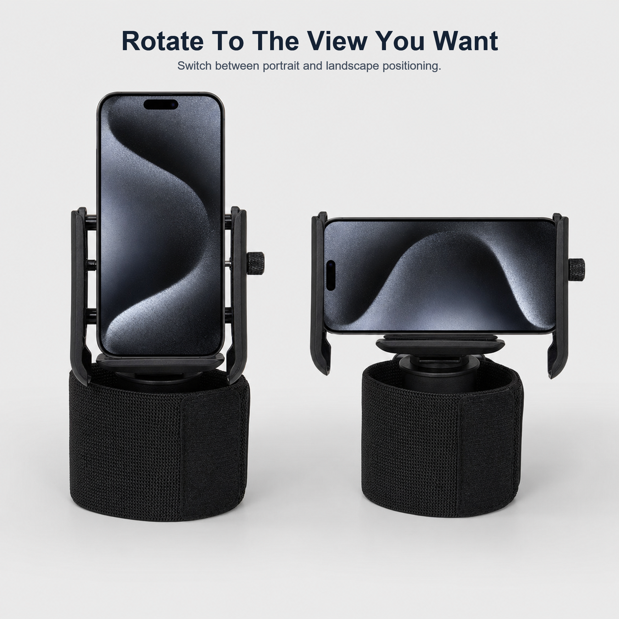 360-Degree Rotating Wrist & Arm Phone Holder with Locking Side Clamps