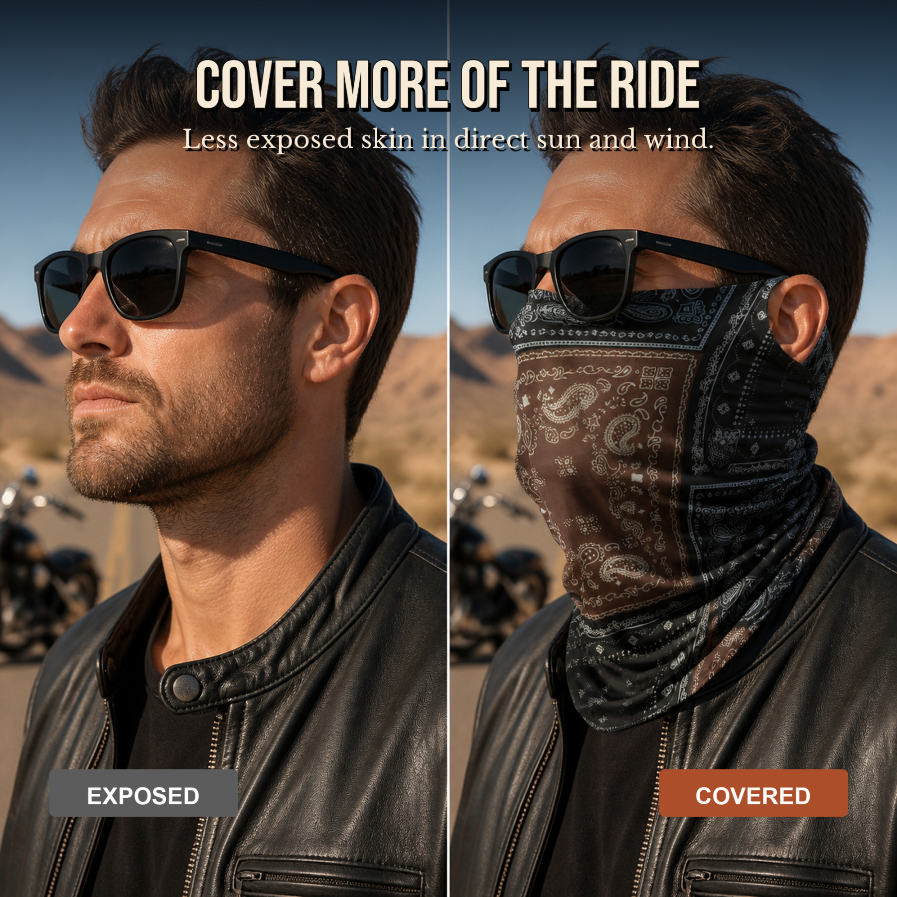 🔥2-Pack Cooling Paisley Face & Neck Cover