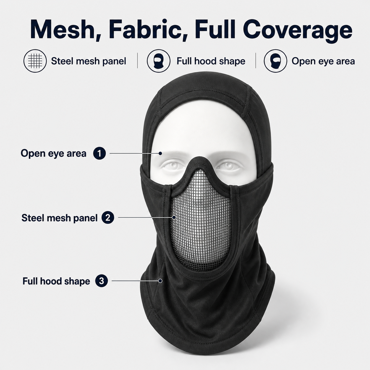 Breathable Steel Mesh Tactical Balaclava